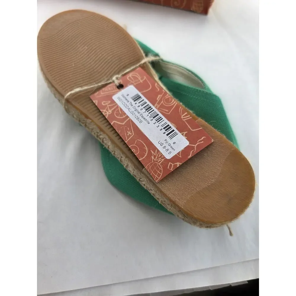 New! Soludos The Original Espadrille Womens 8/8.5 Fiji Green Kelly Emerald